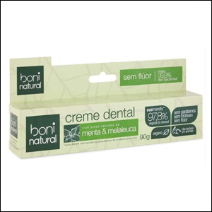 17 Creme dental com melaleuca e menta, Boni Natural - Amazon