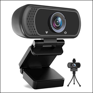 Webcam Full HD 1080P com Microfone, FTW3518 Fingertech