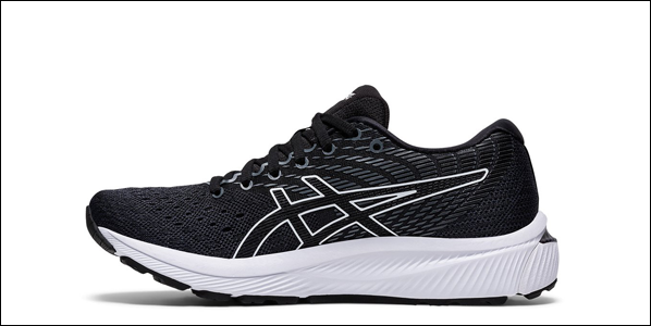 Imagem de um tênis de corrida feminino da Asics.
