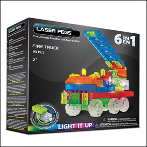 lego-06 Blocos de Montar ZippyDo Carro de Bombeiro 6 em 1 Laser Pegs