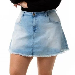 Mini-Saia-Jeans-Evasê-Plus-Size-Zattini Mini Saia Jeans Evasê Plus Size, Zattini