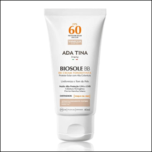 Protetor-Solar-Ada-Tina-Biosole-BB-FPS-60 Protetor Solar Ada Tina Biosole BB FPS 60 com cor.