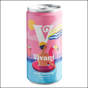 Vinho-Vivant-Frisante-Rosé Vinho Vivant Frisante Rosé em lata 269 ml.