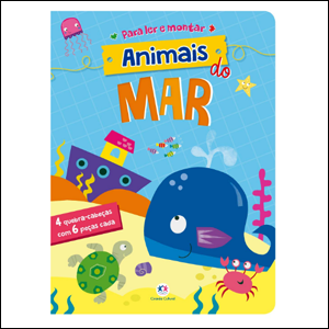 Animais do mar: 4 Quebra-cabeças com 6 peças cada, Ciranda Cultural.