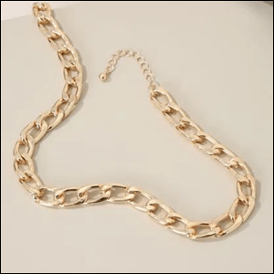Colar-Corrente-Grossa-Dourado-C&A Colar Corrente Grossa Dourado, C&A.