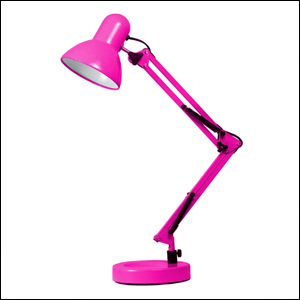 Luminária Articulada De Mesa Rosa, La Caza Store.