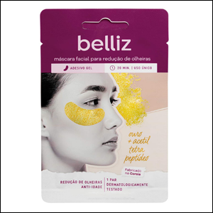 Máscara facial para olheiras com ouro Belliz.