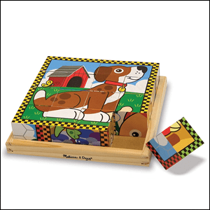 Pets Quebra-Cabeça de 16 Cubos, Melissa & Doug.
