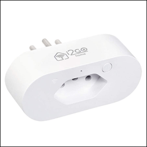 Tomada Inteligente Smart Plug Slim Wi-Fi 10A I2GO Home.