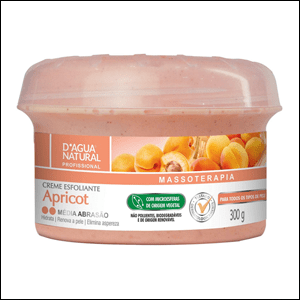 Creme Esfoliante Apricot Média Abrasão, D'agua Natural.