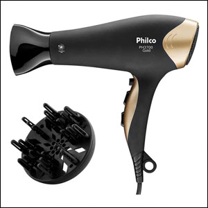 Secador-de-Cabelos-Ph3700-Gold-Philco Secador de Cabelos, Ph3700 Gold, Philco.
