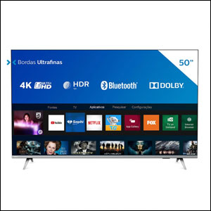 Smart-TV-LED-50-4K-Philips-50PUG665478 Smart TV LED 50" 4K Philips 50PUG6654/78