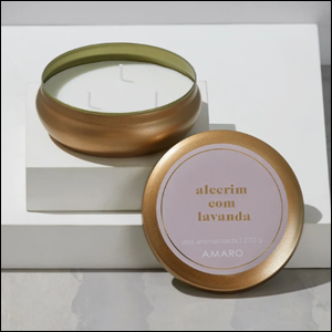 Vela-Aromática-com-3-Pavios-Amaro Vela Aromática com 3 Pavios, Amaro.