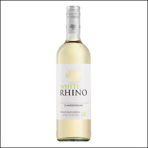 Vinho Branco White Rhino Chardonnay.