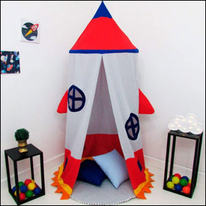 Kit 4 Peças Tenda de Teto com Tapete e Almofada, Shopping do Bebê