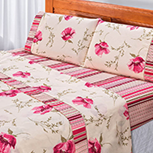 2—Jogo-de-Cama-Requinte-03-Peças-Bia-Enxovais-Floral-Rose-Solteiro-Tecido