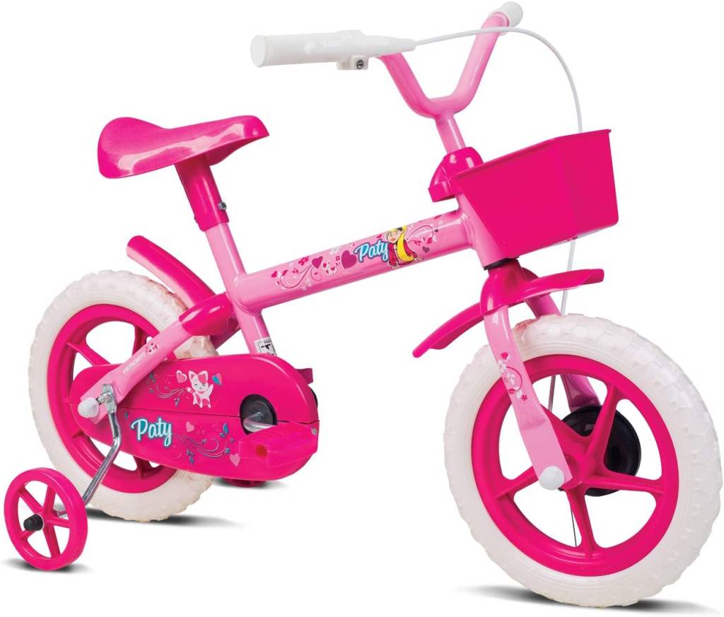 1-Bicicleta Infantil Verden Paty – Aro 12 com cestinha e rodinhas