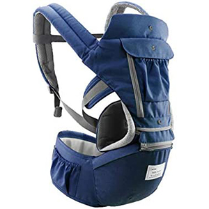 2-Bolsa-canguru-ergonômico-bebê-azul-mamãe-12-posições-3-em-1